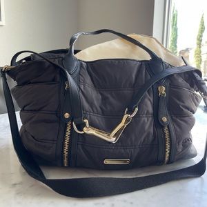 🐎 Burberry 🐎 Nylon Leather Trim Diaper Bag with changing pad
